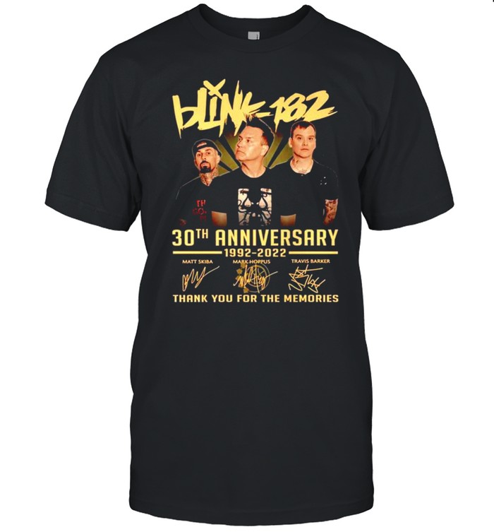 Blink 182 30Th Anniversary 1992-2022 Signatures Shirt