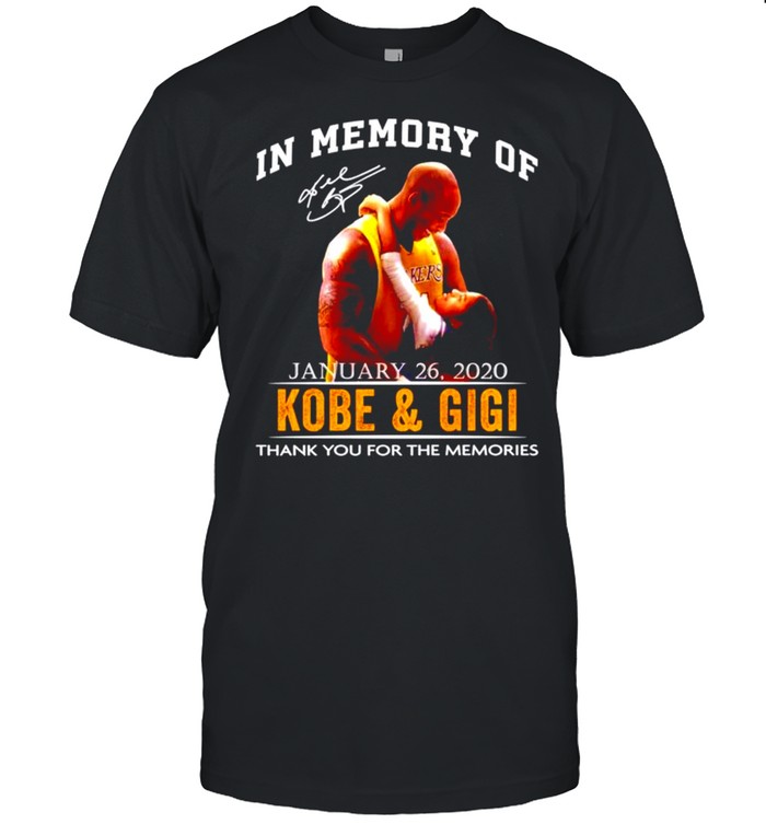 In memory of Kobe and Gigi signature shirt