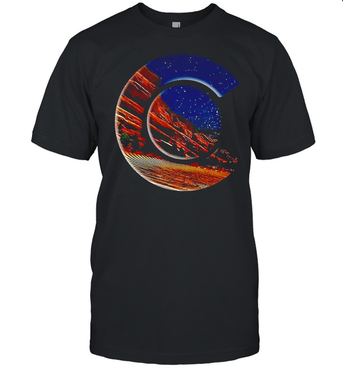 Red Rocks Amphitheater Premium Colorado Flag T-shirt