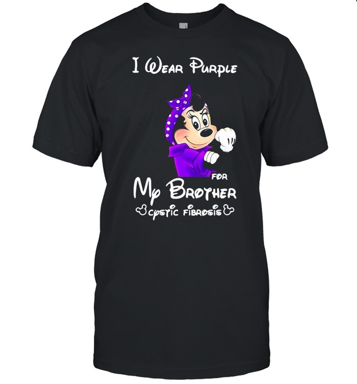 Mickey I Wear Purple For My Brother Cystic Fibrosis T-shirt