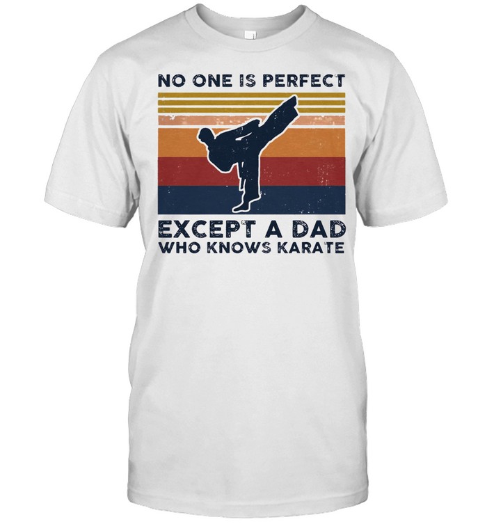 No one is perfect except a dad who knows karate vintage shirt