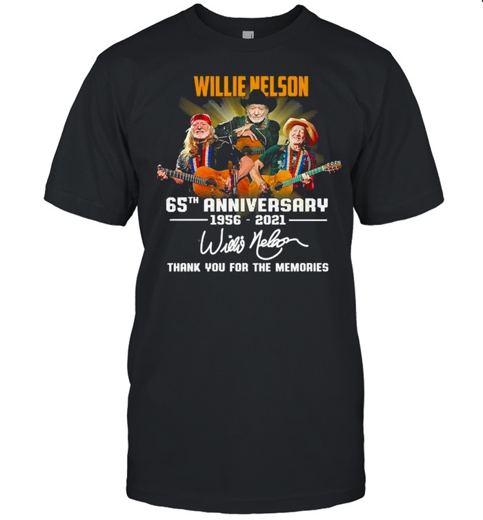 Willie Nelson 65Th Anniversary Thank You For The Memories Shirt