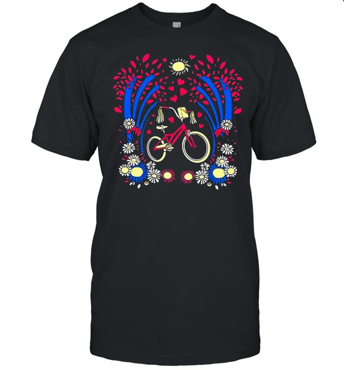 Floral Bicycle Nature Cyclist T-shirt Classic Men's T-shirt