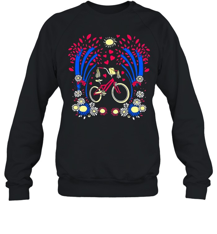 Floral Bicycle Nature Cyclist T-shirt Unisex Sweatshirt
