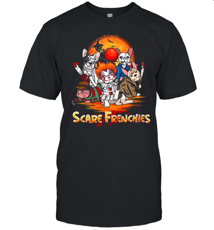 French Bulldog Cosplay Horror Characters Scare Frenchies Halloween Shirt