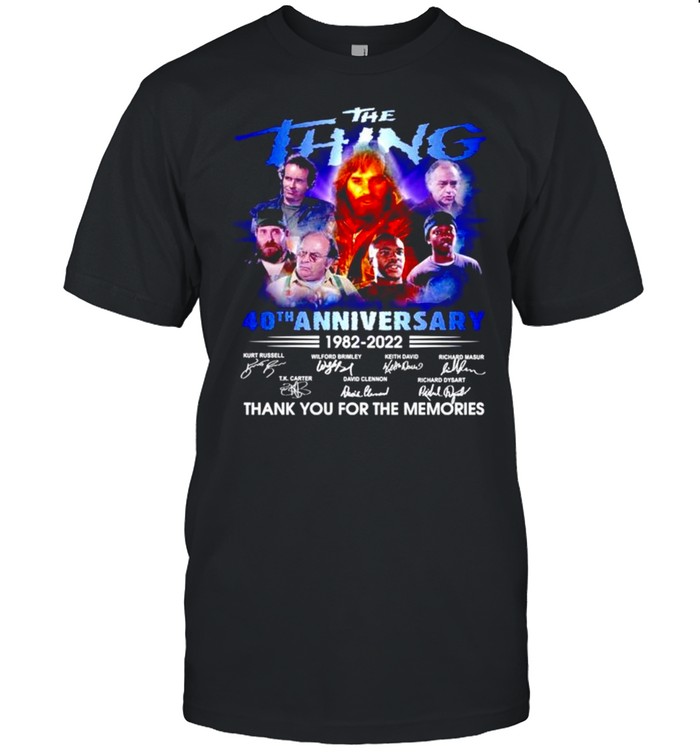 The Thing 40Th Anniversary 1982-2022 Signatures Shirt