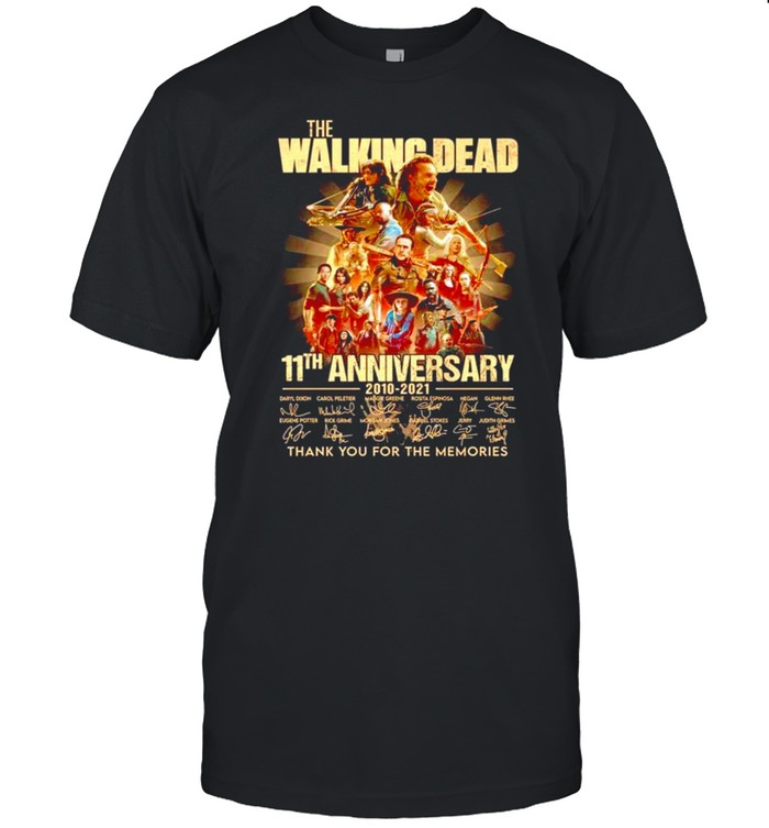 The Walking Dead 11th anniversary 2010-2021 signatures shirt