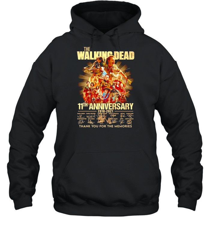 The Walking Dead 11th anniversary 2010-2021 signatures shirt Unisex Hoodie