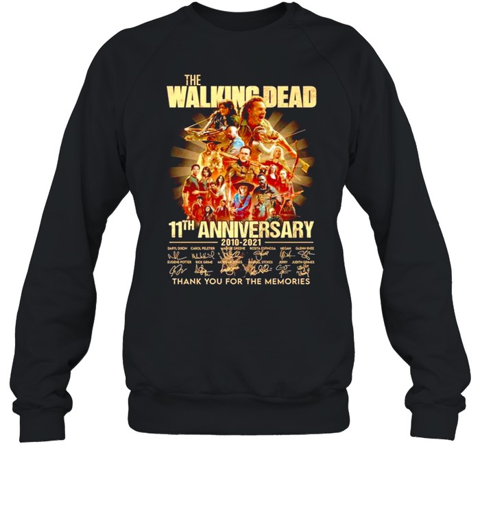The Walking Dead 11th anniversary 2010-2021 signatures shirt Unisex Sweatshirt