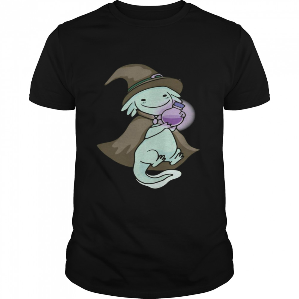 Axolotl Hexe Süßes Axolotl Halloween Kostüm Shirt