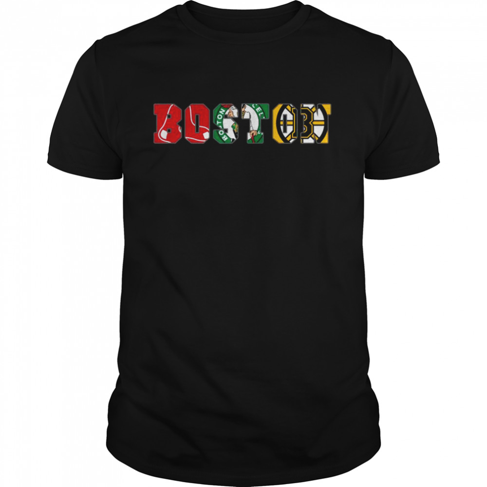 Champion Boston Sports team Boston Red Sox Boston Celtics Boston Bruins 2021 shirt Classic Men's T-shirt