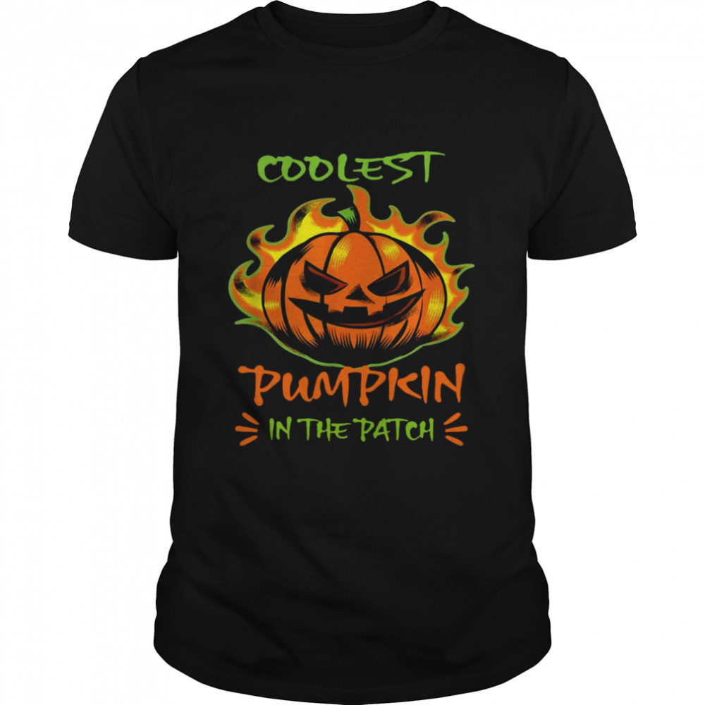 Coolest Pumpkin In The Patch Scary Halloween Pumpkin Shirt