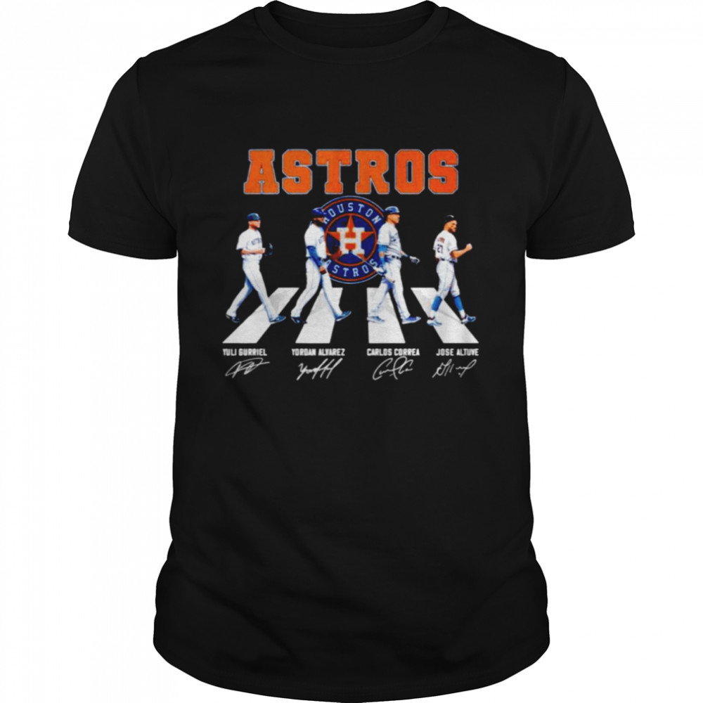 Houston Astros Gurriel Alvarez Correa Altuve abbey road signatures shirt