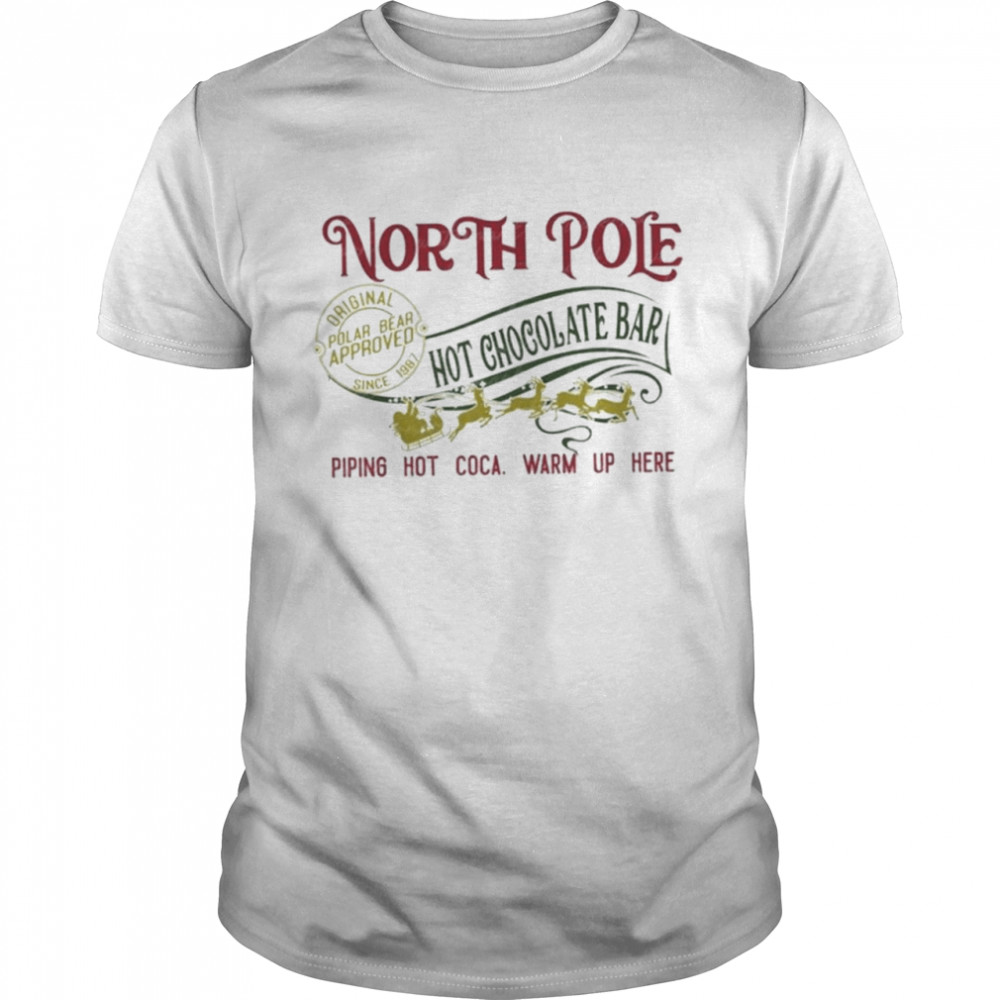North pole hot chocolate best pajamas merry christmas shirt Classic Men's T-shirt