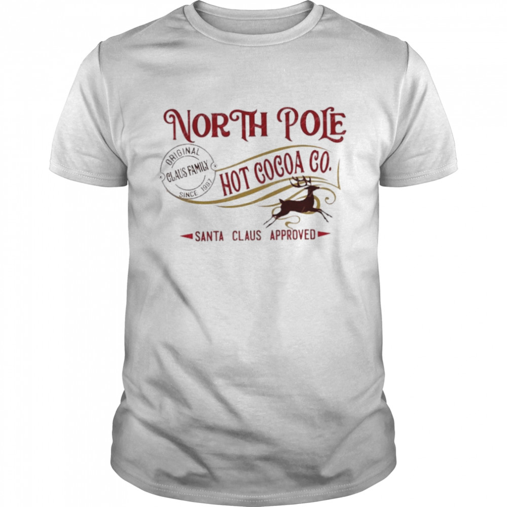 North pole hot cocoa christmas pajamas shirt Classic Men's T-shirt