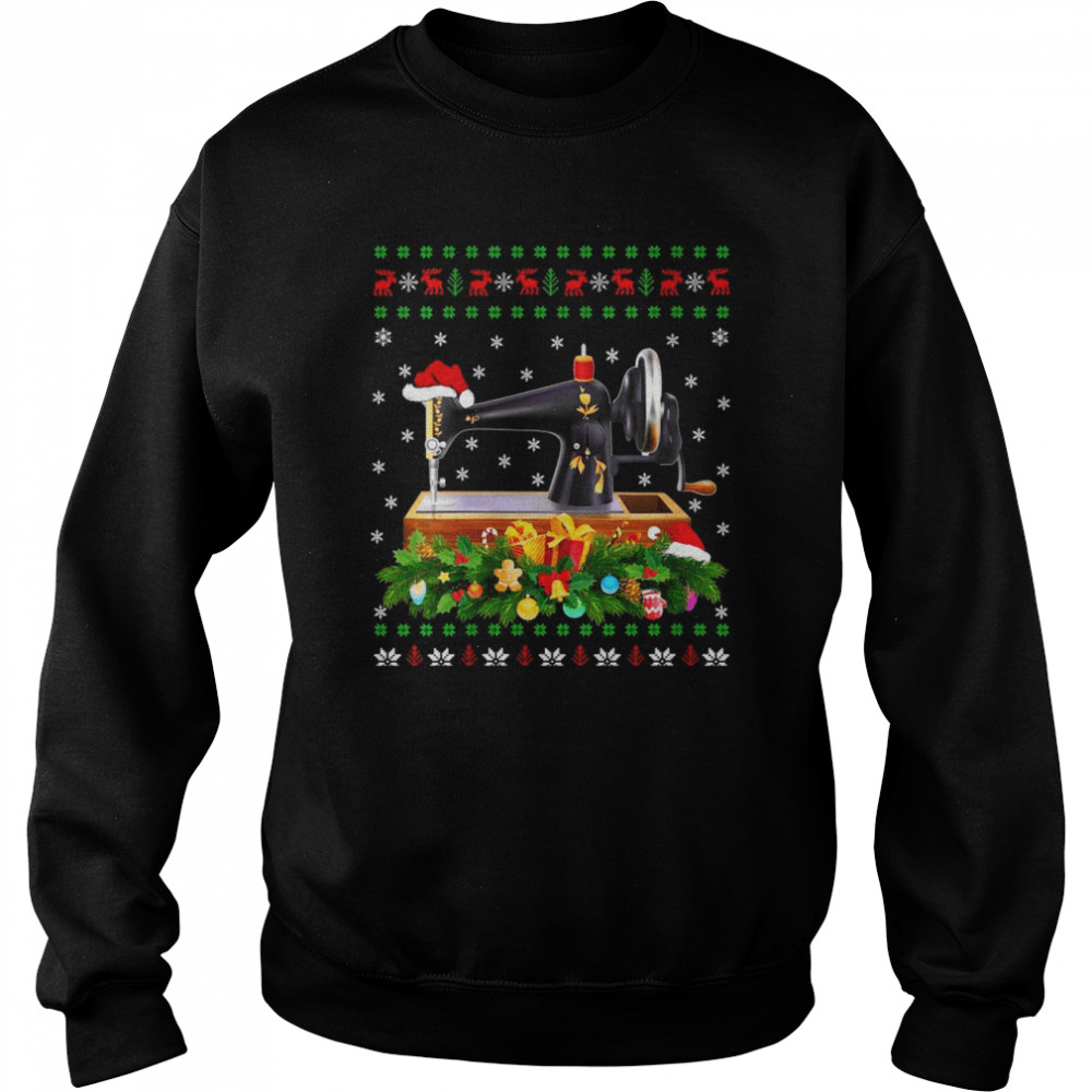 Sewing Xmas Santa Hat Ugly Sewing Christmas  Unisex Sweatshirt