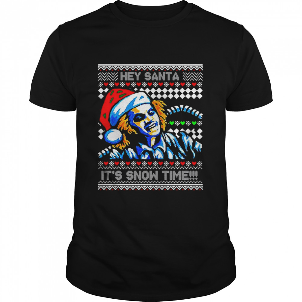 Beetlejuice Hey Santa It’s Snow Time Christmas shirt Classic Men's T-shirt