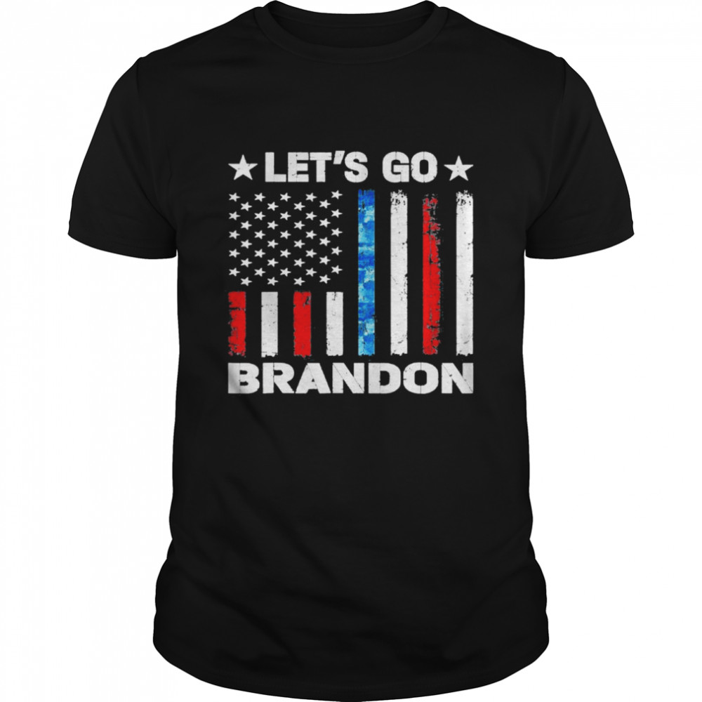 Vintage Let’s Go Brandon FJB US Flag T-Shirt