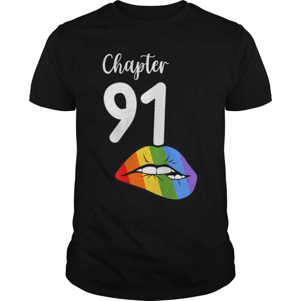 LGBT sexy lips rainbow chapter 91 Birthday celebration T-Shirt B09K1CXTX7