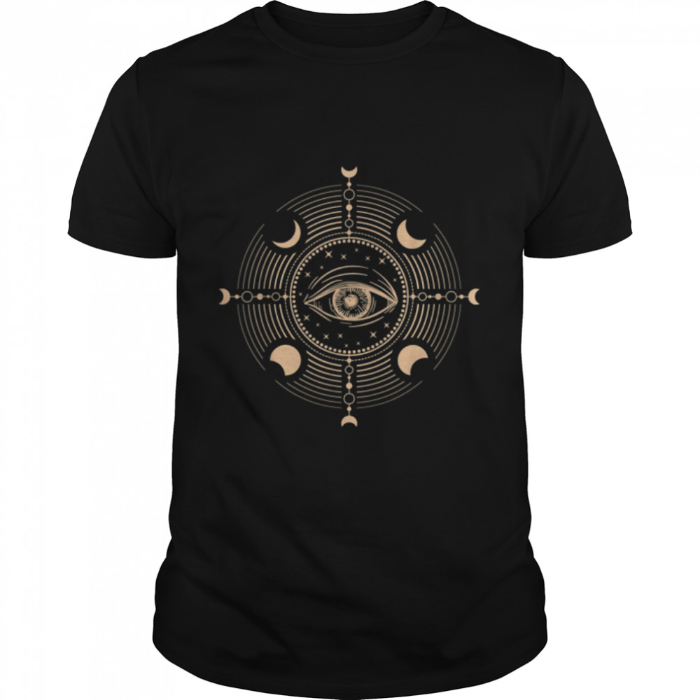 Occult Eye Moon, Simple Halloween Costume T-Shirt B09JT5VJ7D