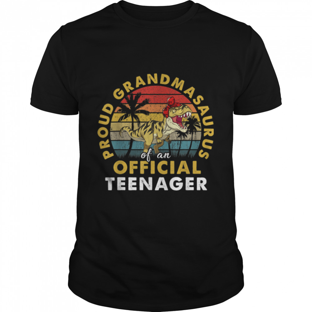 Proud Grandmasaurus Official Teenager 13th Birthday Dinosaur T- B09JW2WF6N Classic Men's T-shirt