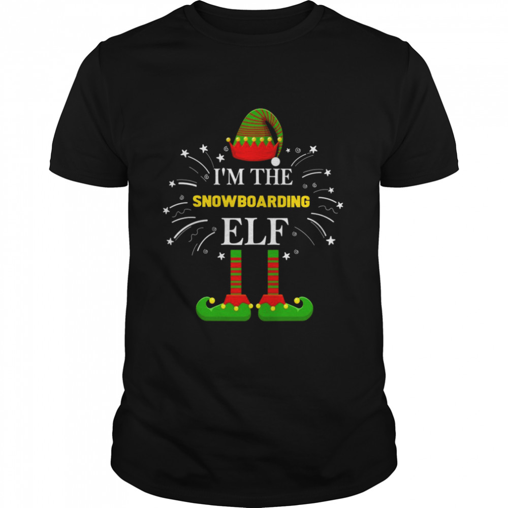 I’m The Snowboarding Elf Family Passende Gruppe Weihnachtskostüm  Classic Men's T-shirt