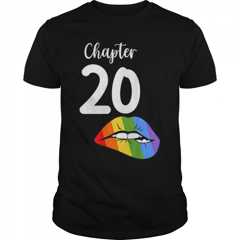 LGBT sexy lips rainbow chapter 20 Birthday celebration T- B09JZVRC2C Classic Men's T-shirt