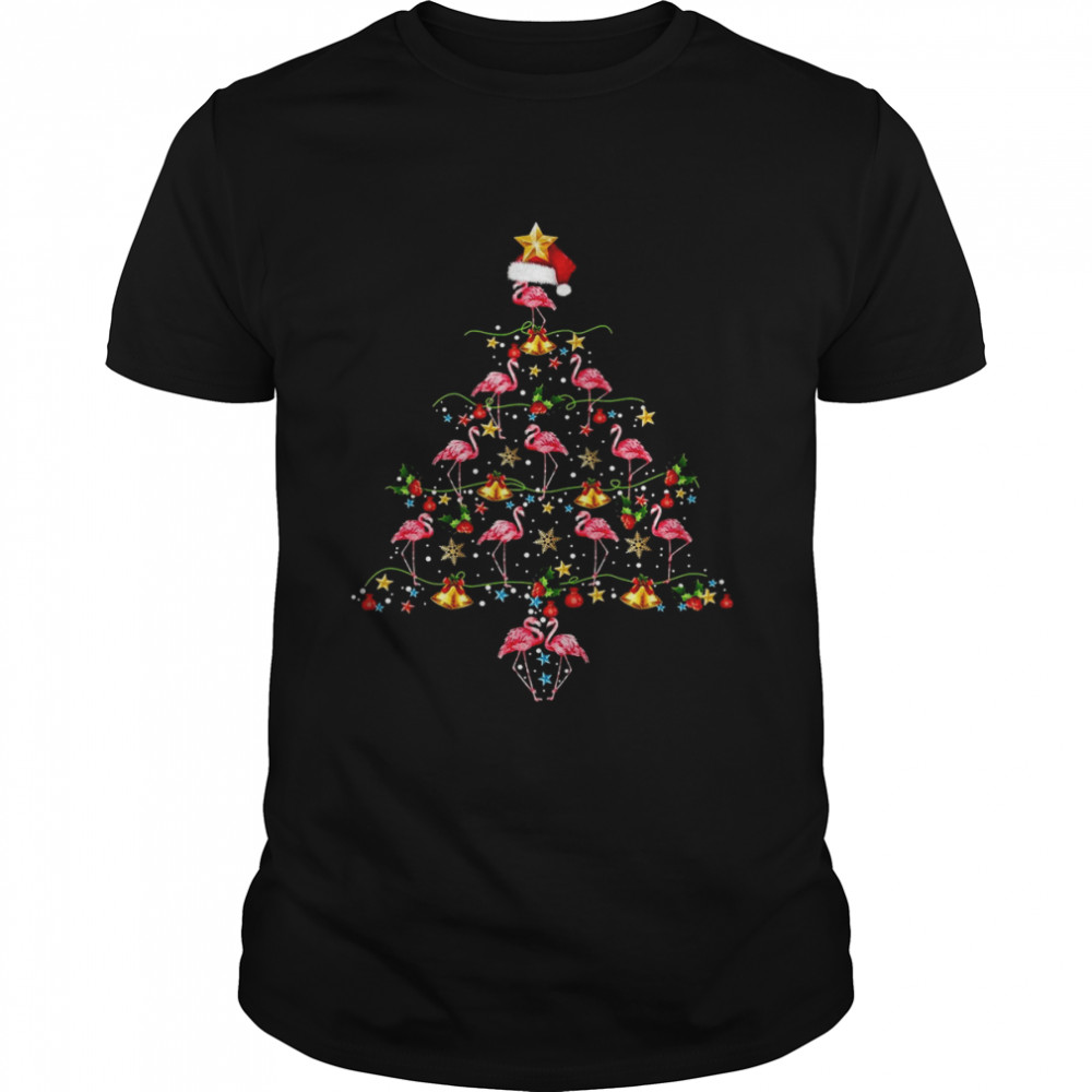 Xmas Lighting Santa Flamingo Christmas Tree Come Back Sweater T-shirt Classic Men's T-shirt