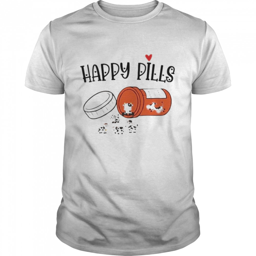 Happy Pills Cow shirt Classic Men's T-shirt