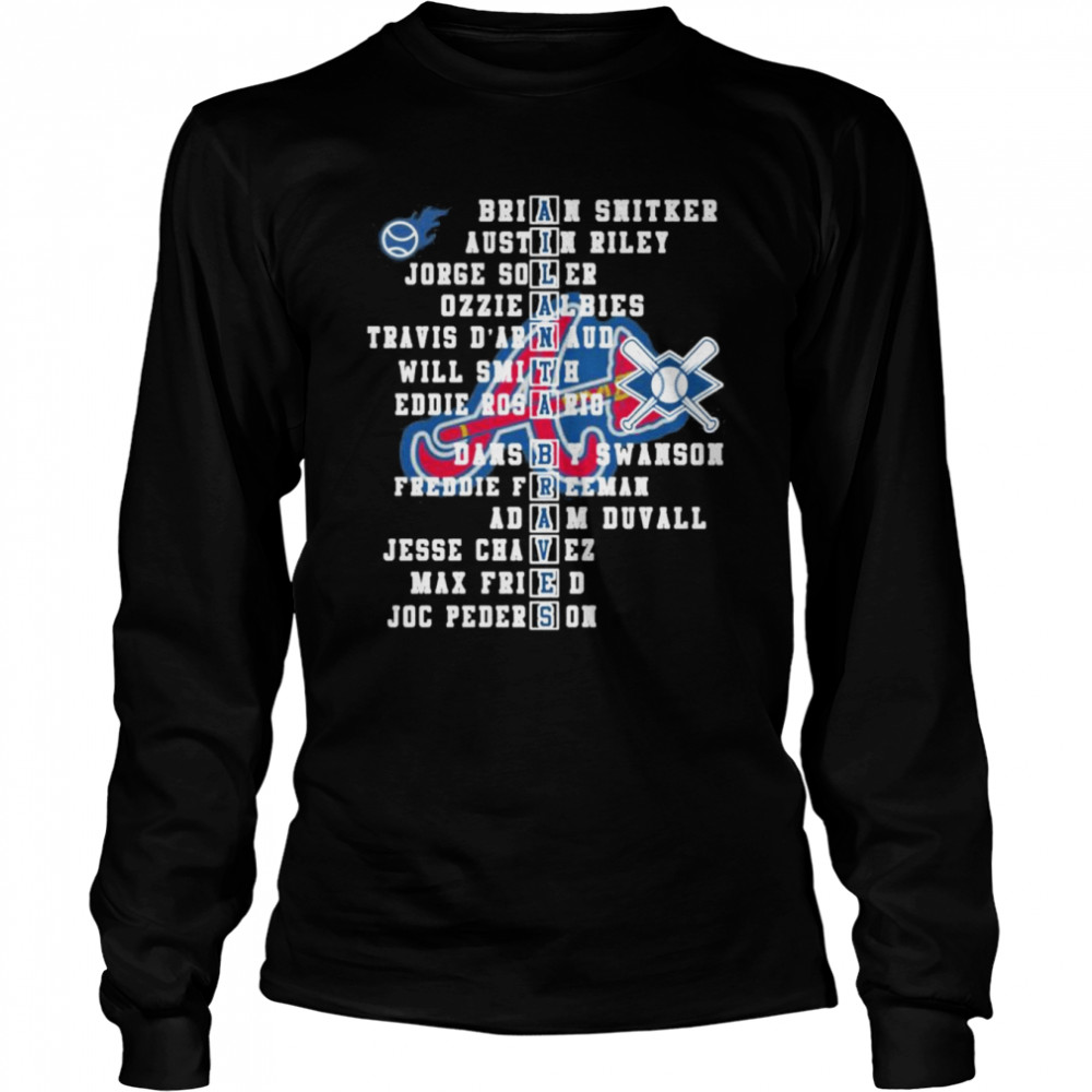 Atlanta Braves Brian Snitker Austin Riley Jorge Soler Ozzie Albies Travis D'Arnaud  Shirt,Sweater, Hoodie, And Long Sleeved, Ladies, Tank Top