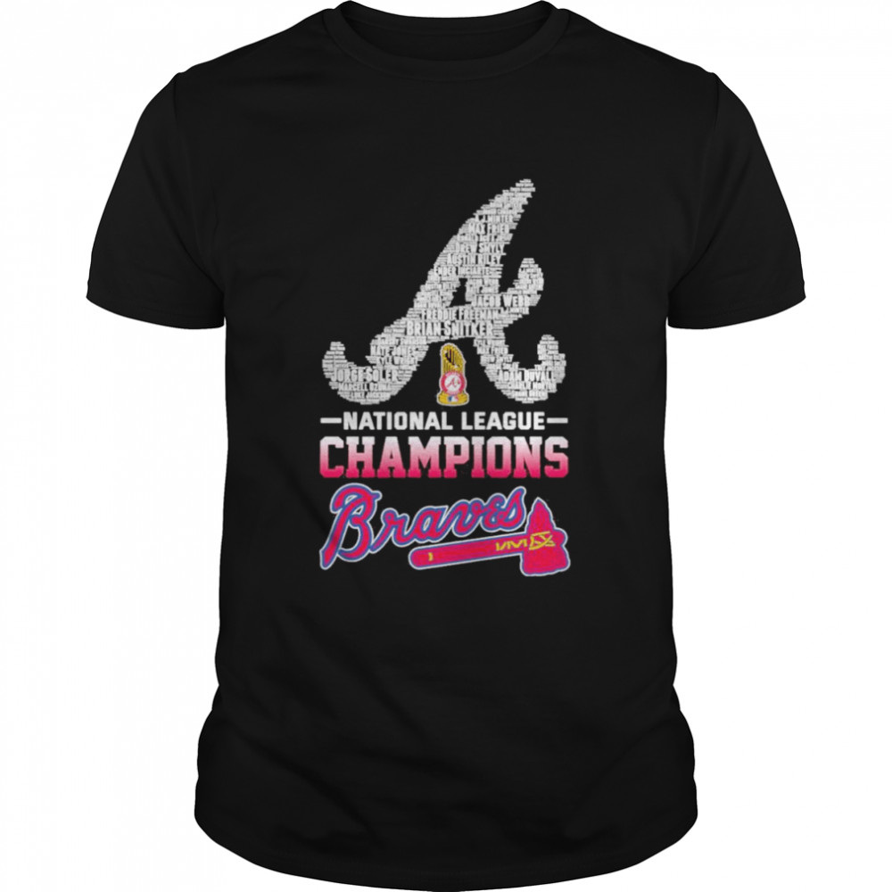 Atlanta Braves Player Name National League Champions  Classic Men's T-shirt