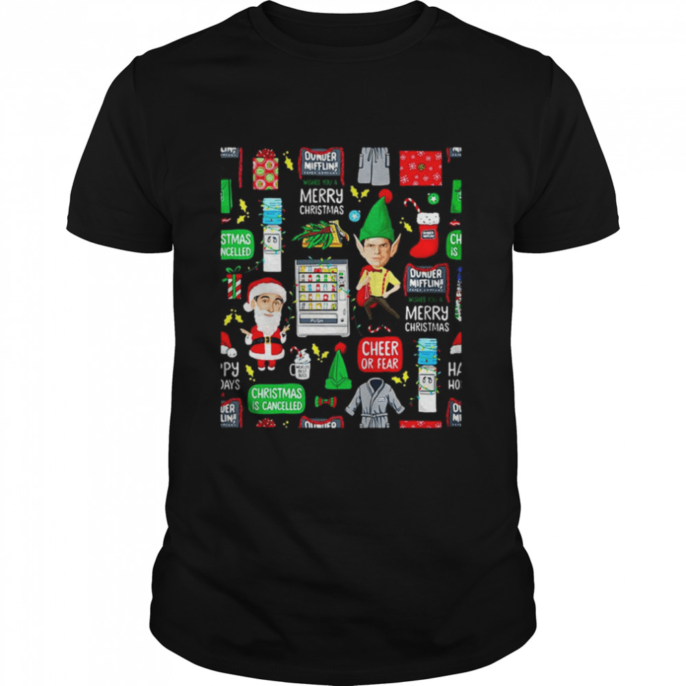 Dunder Christmas The Office Christmas Sweater T-shirt Classic Men's T-shirt