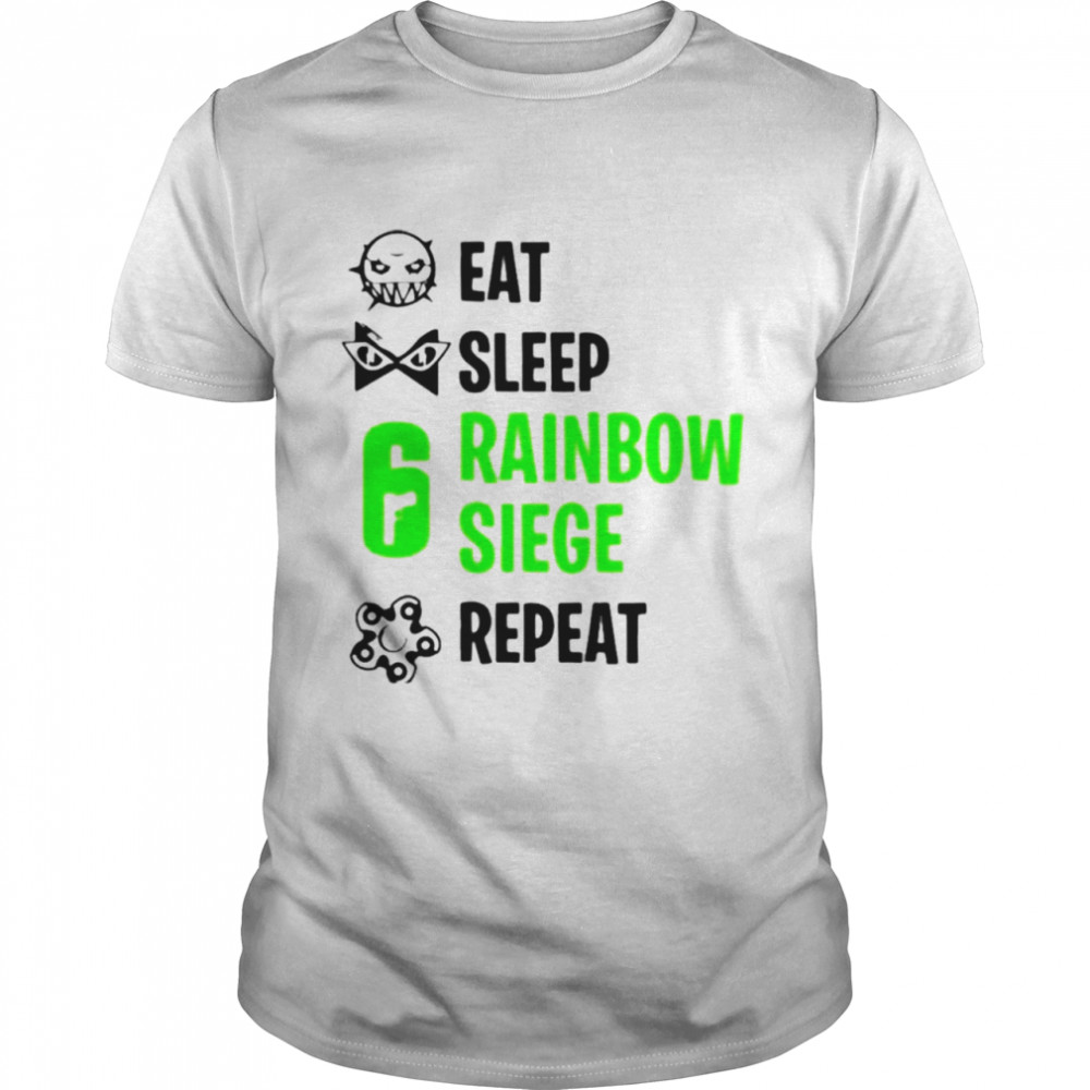Eat sleep rainbow siege repeat shirt Classic Men's T-shirt