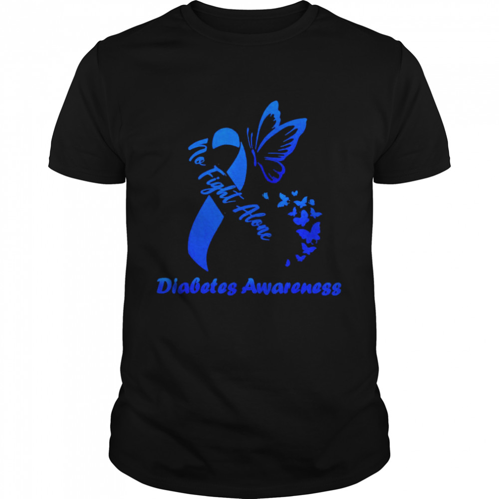 In November We Wear Blue Butterflies Diabetes Awarness Fight  Classic Men's T-shirt