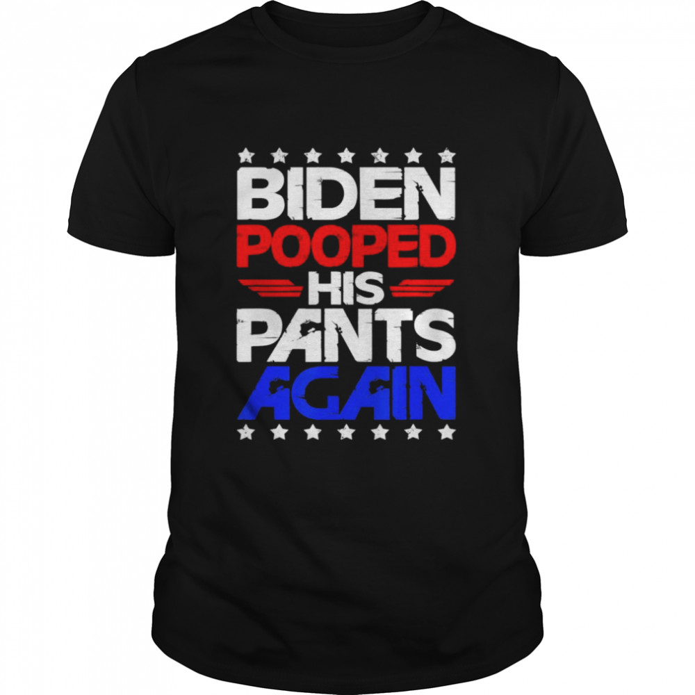 Biden Pooped His Pants Again  Classic Men's T-shirt