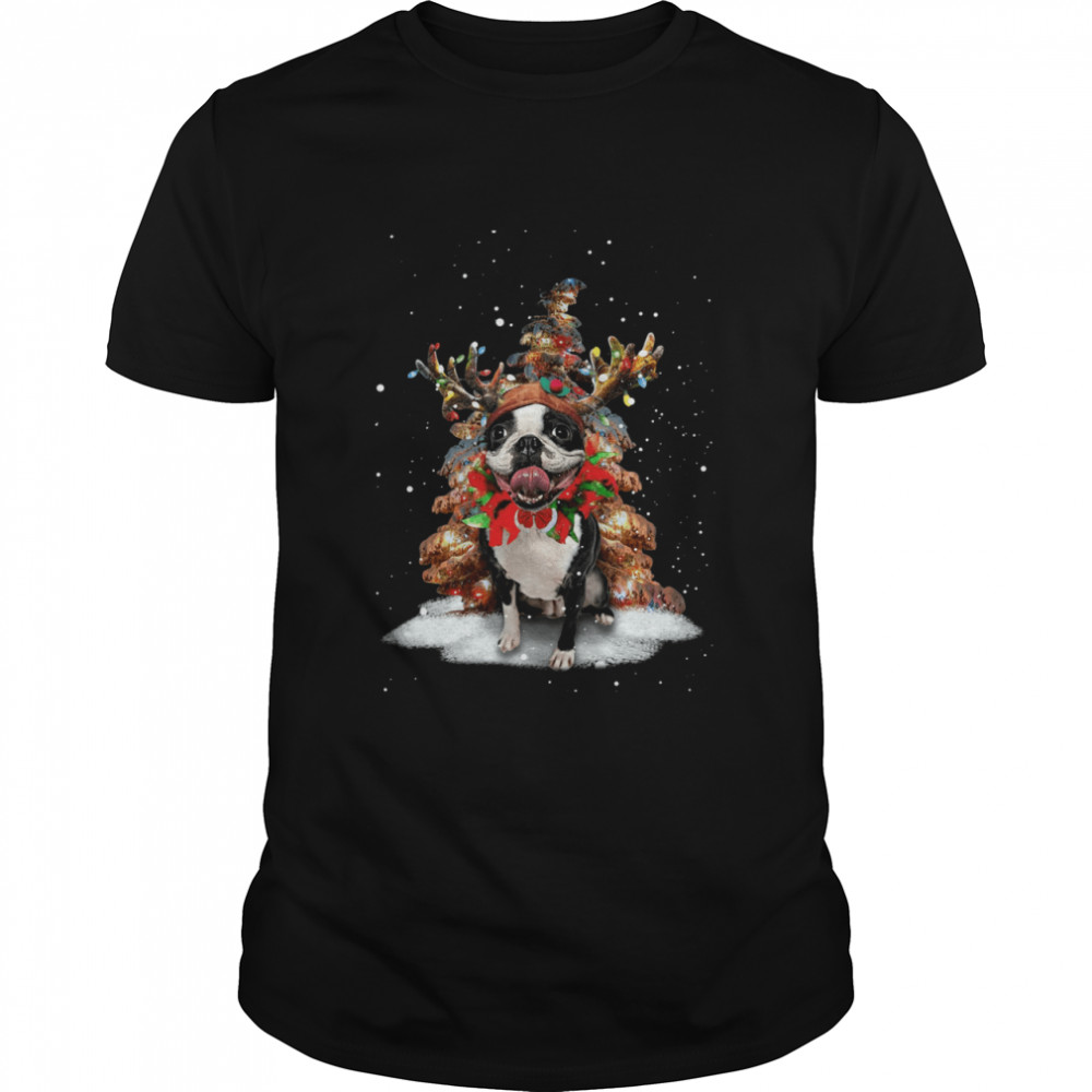 Boston Terrier Christmas Outfit shirt