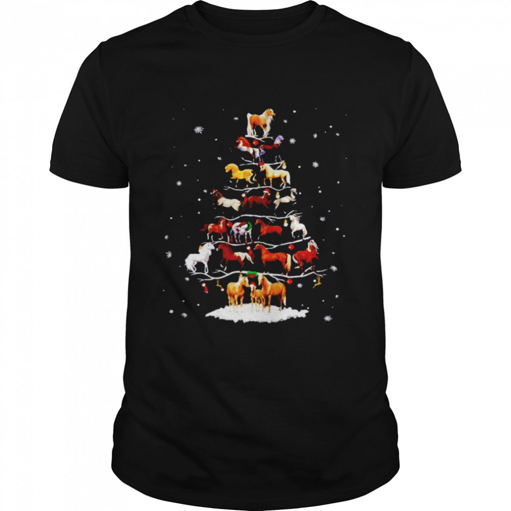 Horse Christmas tree t-shirt Classic Men's T-shirt