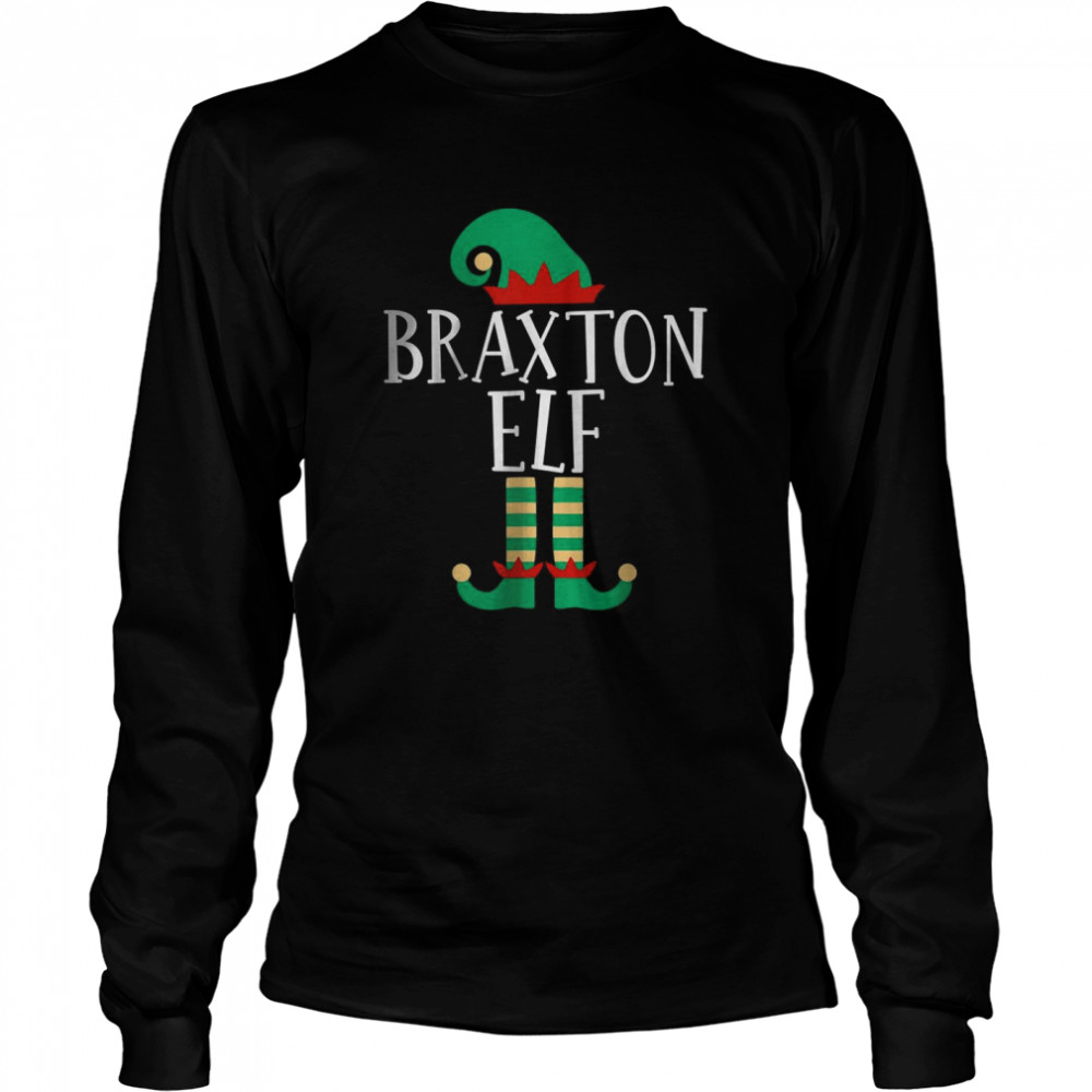 The Braxton Elf Funny Family Matching Christmas Pajamas T- Long Sleeved T-shirt