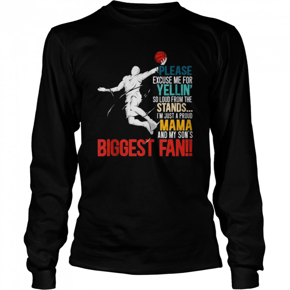 Basketball Mama Player Hoop Junkie Mothers Day Mom Long Sleeved T-shirt