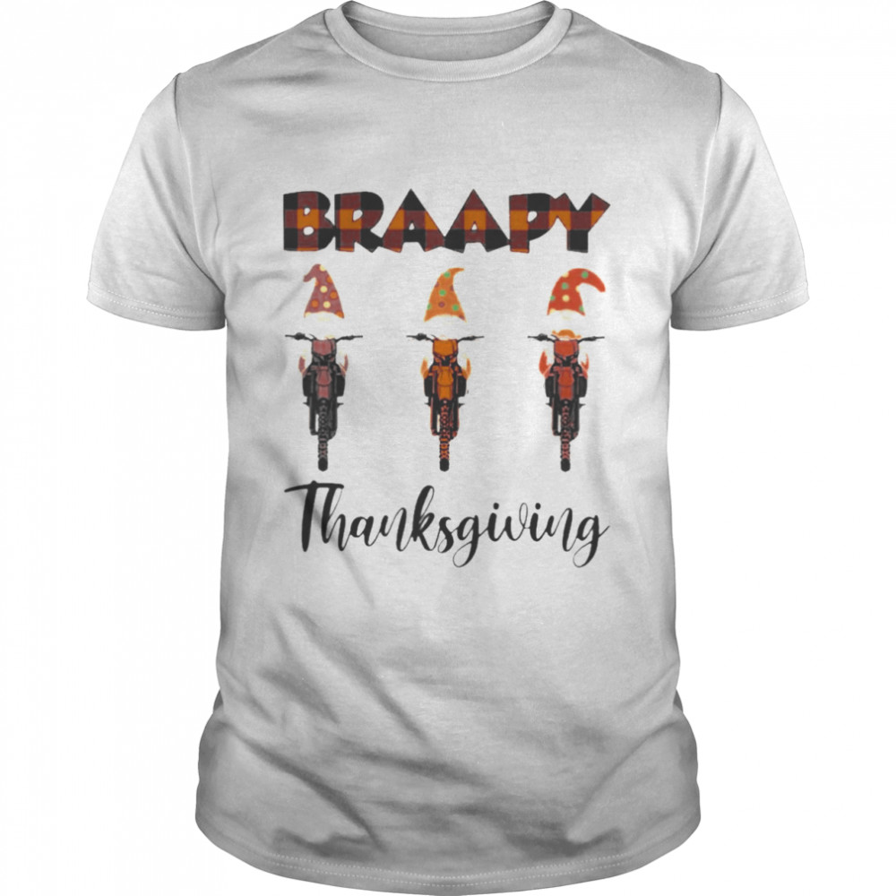 Gnomes Braapy Thanksgiving Dirt Bike  Classic Men's T-shirt
