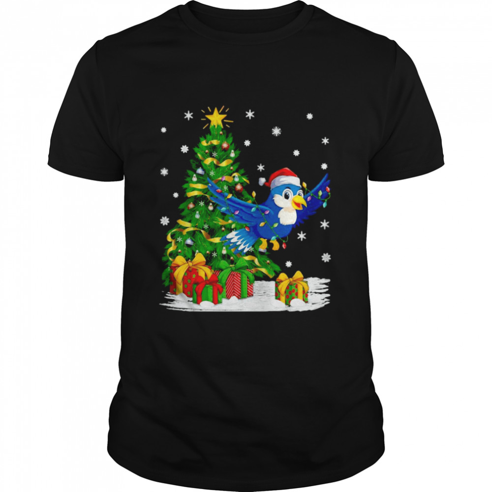 Bluebirds Bird Matching Santa Bluebirds Christmas Sweater T-shirt