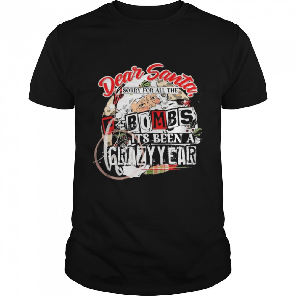 Dear Santa sorry for all the f-bombs it's been a crazy year Christmas shirt