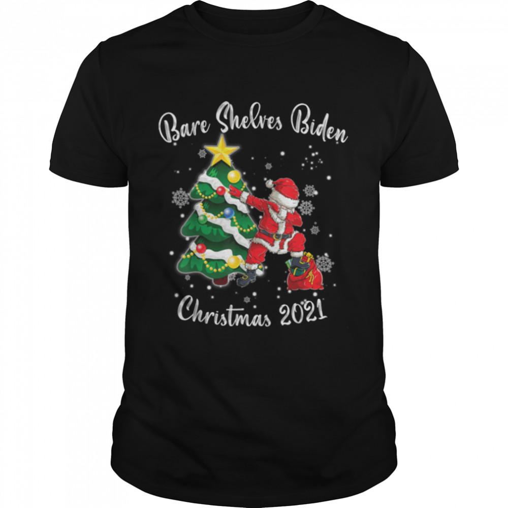 Bare Shelves Biden Funny Meme Santa Christmas Eve tree T-Shi T- B09JPCK8KL Classic Men's T-shirt