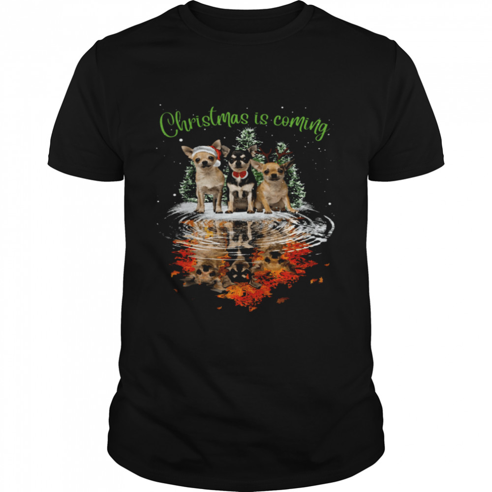 Chihuahua Christmas Is Coming  Classic Men's T-shirt