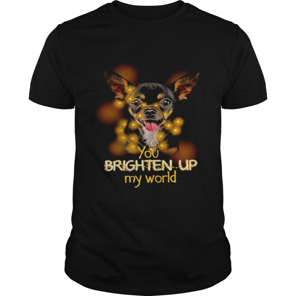 Chihuahua You brighten up my world shirt