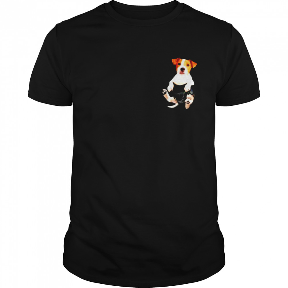 Jack Russell in Pocket shirt Classic Men's T-shirt