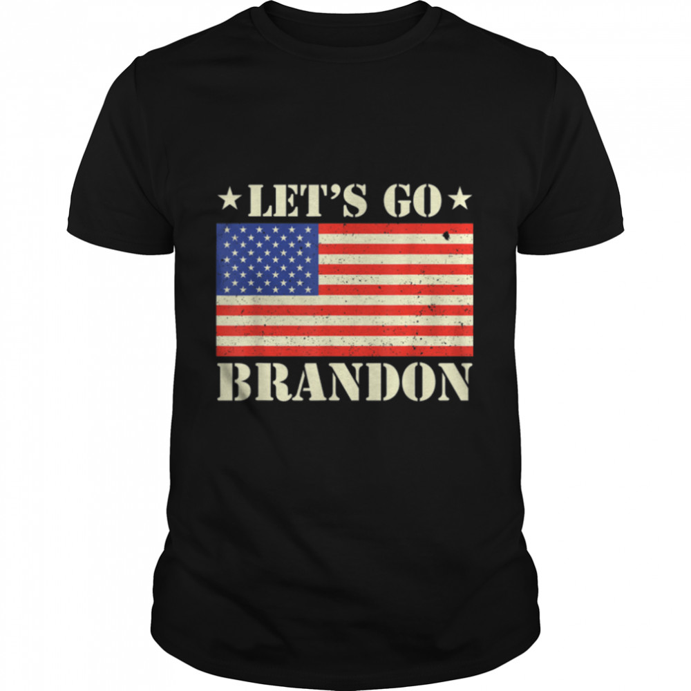 Let's Go Brandon American Flag Anti Liberal Impeach Biden T-Shirt B09JCCPDYP