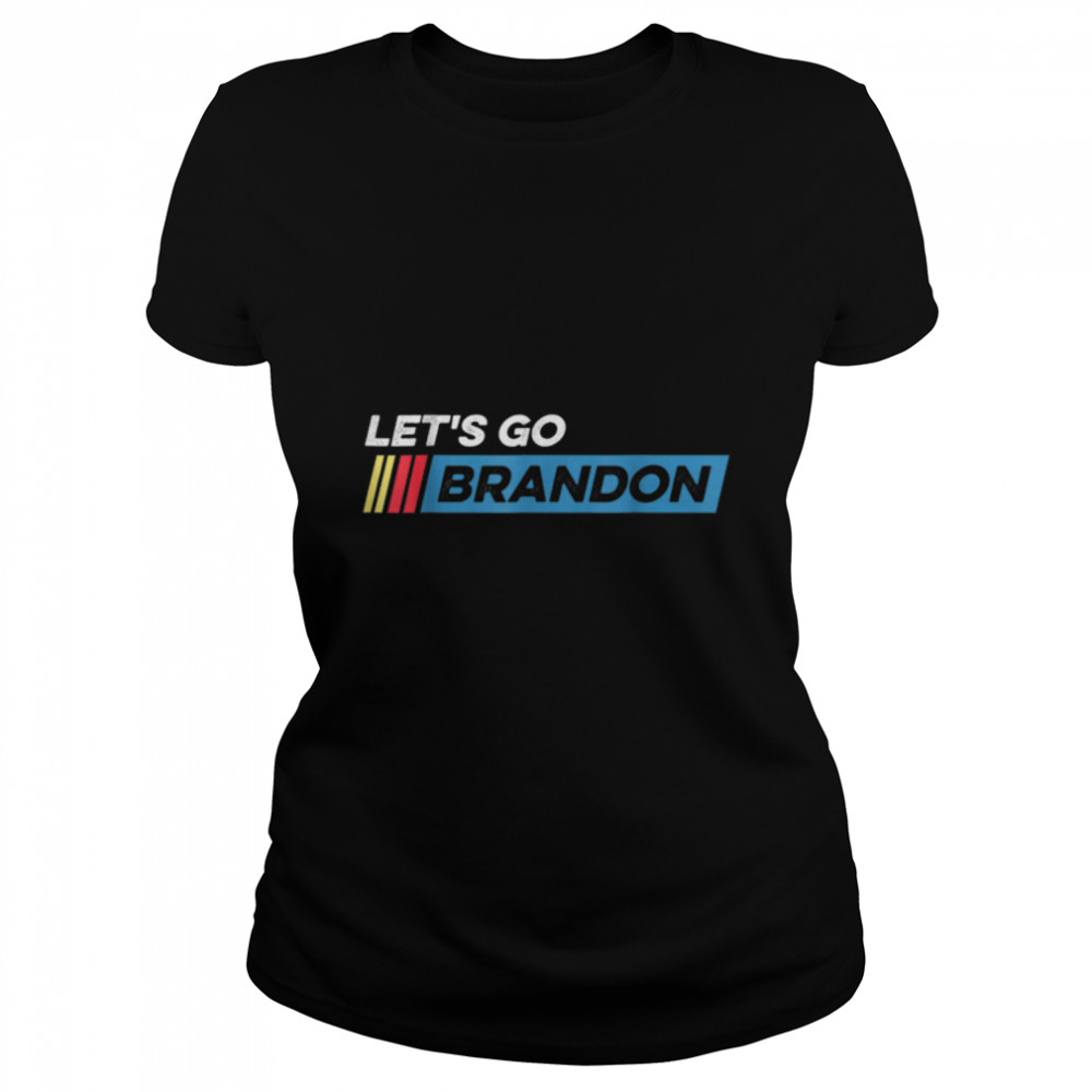 Let's Go Brandon Joe Biden Chant Fake news strikes again T- B09J39VKRK Classic Women's T-shirt