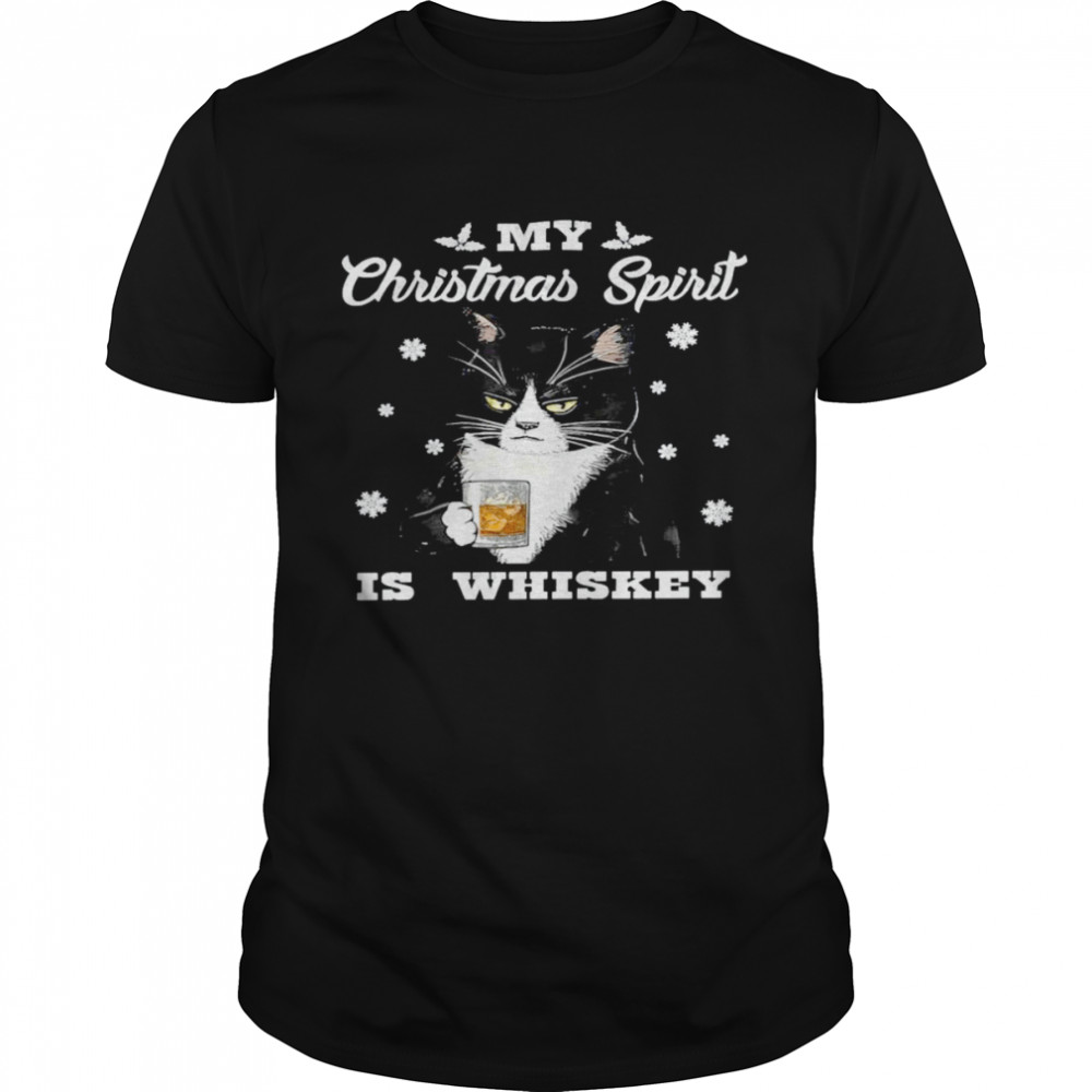 My christmas spirit is whiskey shirt