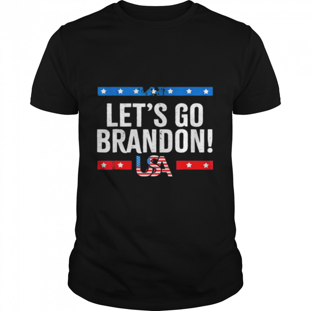 Top Let’s Go Brandon American Flag Impeach Biden 2021 Shirt